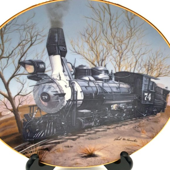 Leadville Run by Jack Hamilton Collector Plate from The Narrow Gauge Engine #74 - Picture 3 of 9